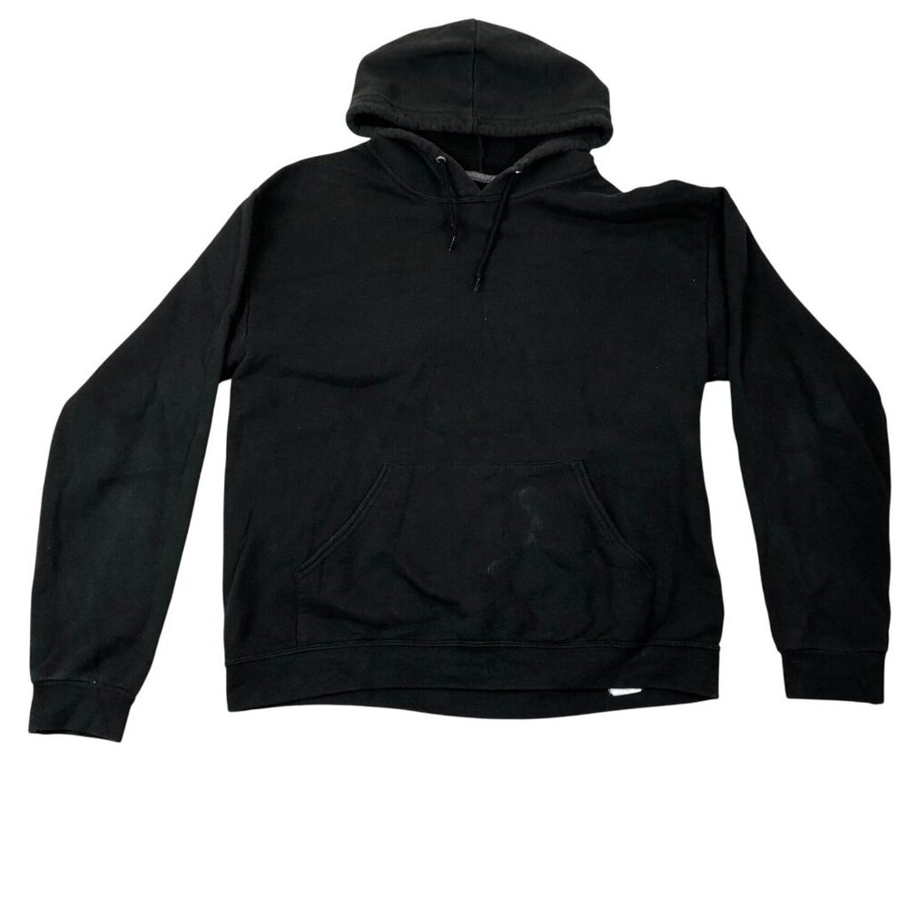 Fruit Of The Loom Mens Hoodie Sweatshirt Medium Black Pullover Casual Classic